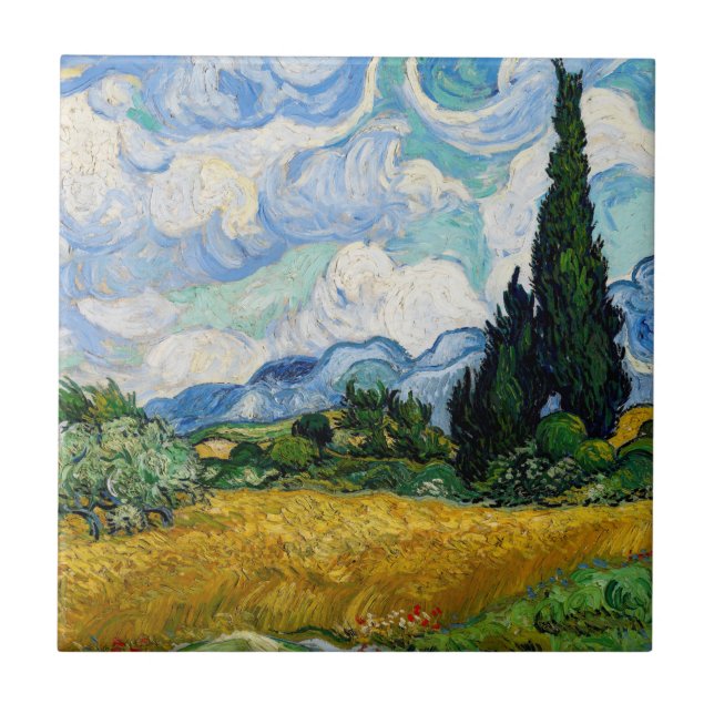 Vincent Van Gogh - Campo de Trigo com Cipras (Frente)