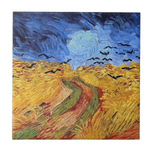 Vincent Van Gogh - Campo de Trigo com Corvos Preto