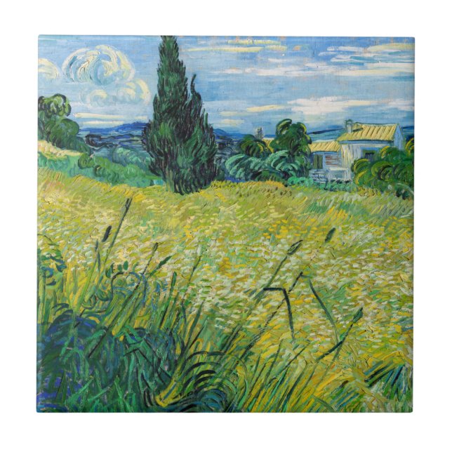 Vincent van Gogh - Campo de Trigo Verde com Cypres (Frente)
