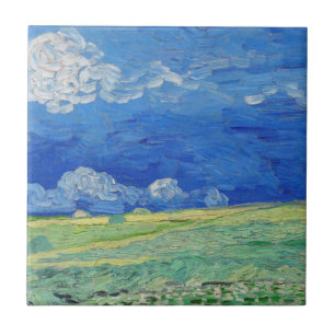 Vincent van Gogh - Campos de trigo sob nuvens de t