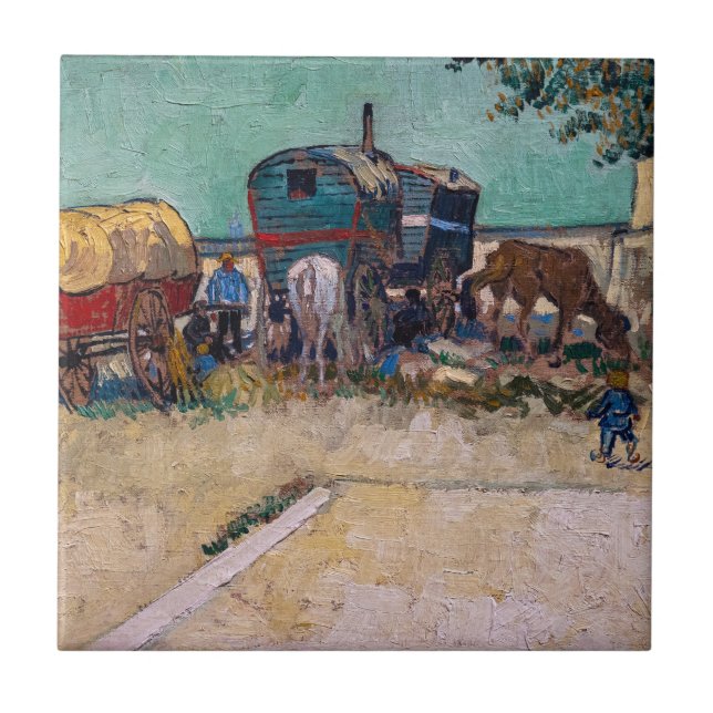 Vincent Van Gogh - Caravanas, Campo de Ciganos per (Frente)