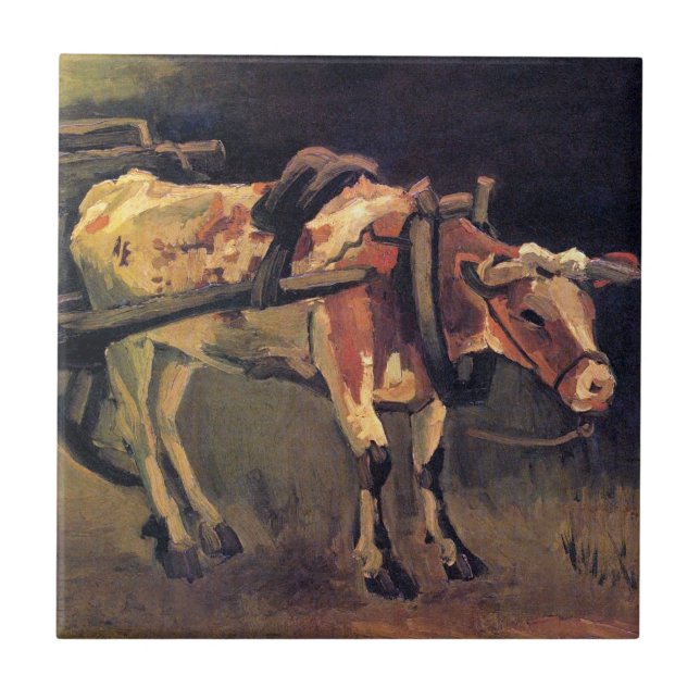Vincent Van Gogh - Carroça Com Boi Vermelho E Bran (Frente)