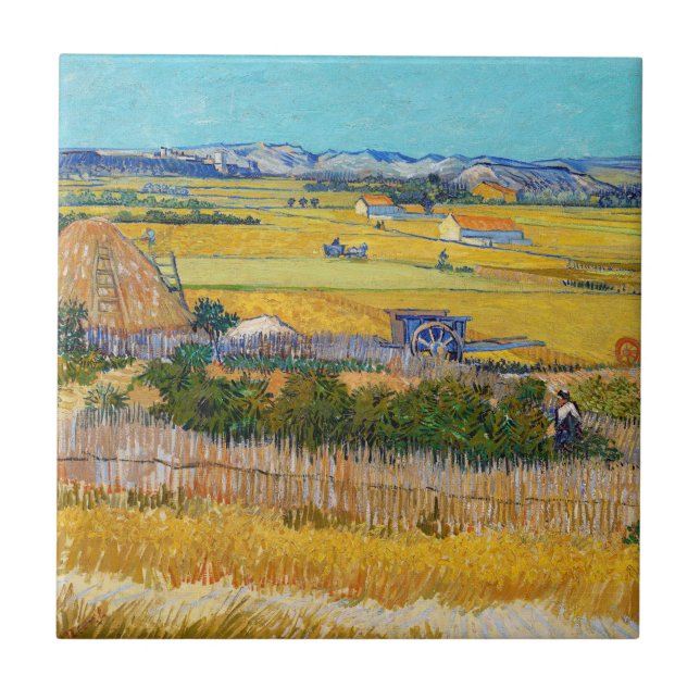Vincent van Gogh - Colheita em La Crau (Frente)