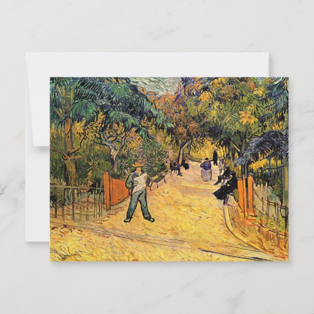 Vincent van Gogh - Entrada do Parque Público, Arle (Frente)