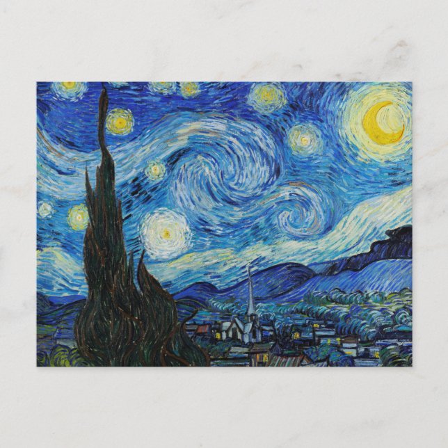 Vincent van Gogh O Cartão Postal Da Noite Estrelad (Frente)