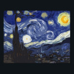 Vincent Van Gogh O Poster de Arte Bela Noite Estre<br><div class="desc">Vincent Van Gogh A Bela Arte Noite Estrelada no Estilo de Ilustração Geométrica. Design de pintura do velho mestre em um padrão geométrico moderno.</div>