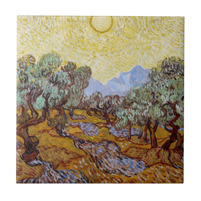 Vincent van Gogh - Oliveiras, céu amarelo e sol (Frente)