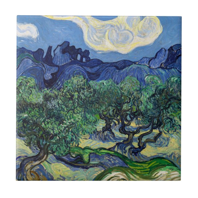 Vincent van Gogh - Oliveiras com os Alpilles (Frente)