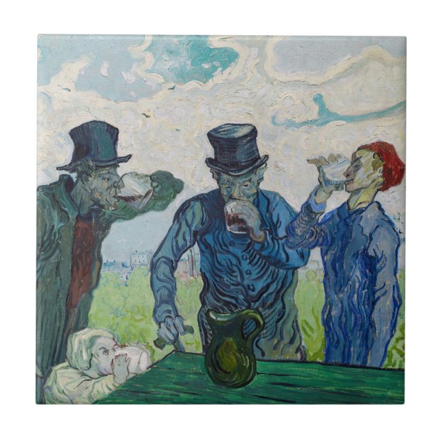 Vincent van Gogh - Os Bebidas, depois de Daumier (Frente)