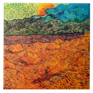 Vincent Van Gogh - Paisagem Noturna com Lua Nascen