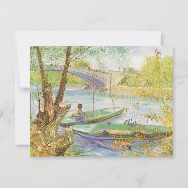 Vincent van Gogh Pescando na Primavera, Pont de Cl (Frente)