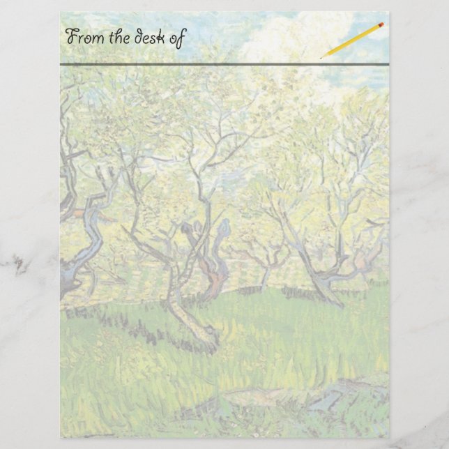 Vincent van Gogh,Pomar em Blossom (Frente)