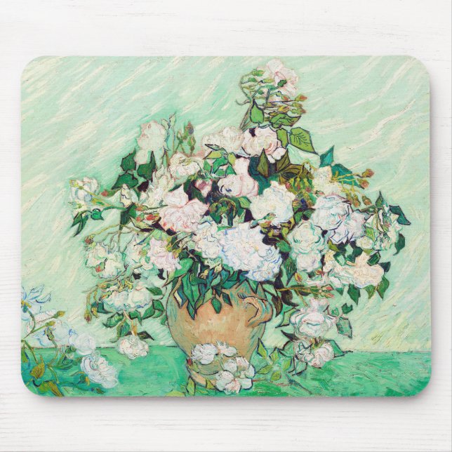 VINCENT VAN GOGH "ROSAS" MOUSE PAD (Frente)