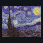 Vincent Van Gogh Starry Night Vintage Fine Art<br><div class="desc">Vincent van Gogh Starry Night Fine Art Painting Starry Night Starry Night é uma pintura do artista poste-impressionista holandês Vincent van Gogh. O céu azul à noite está cheio de nuvens, estrelas e uma lua crescente brilhante. A Noite Estrelada é a única noturna na série de visões da janela do...</div>