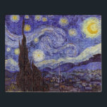 Vincent Van Gogh Starry Night Vintage Fine Art<br><div class="desc">Vincent van Gogh Starry Night Fine Art Painting Starry Night Starry Night é uma pintura do artista poste-impressionista holandês Vincent van Gogh. O céu azul à noite está cheio de nuvens, estrelas e uma lua crescente brilhante. A Noite Estrelada é a única noturna na série de visões da janela do...</div>