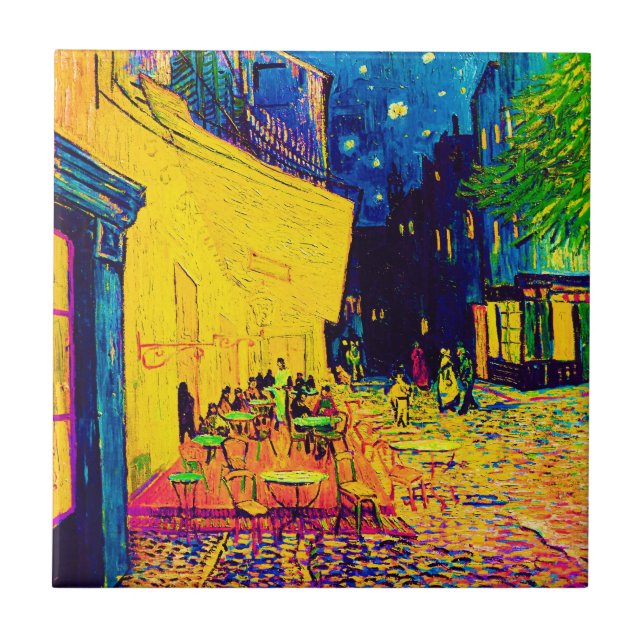 Vincent Van Gogh - Terraço do Café à Noite Pop Art (Frente)