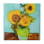 Vincent Van Gogh Três Girassóis<br><div class="desc">Vincent Van Gogh Três Girassóis Em Um Vaso</div>