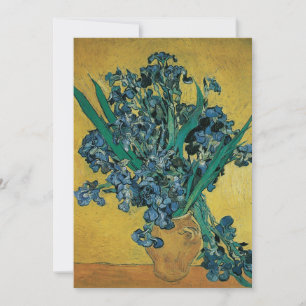 Vincent van Gogh - Vaso com Íris Fundo Amarelo