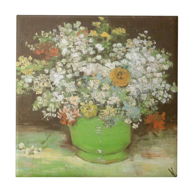 Vincent van Gogh - Vaso com Zínias e Flores (Frente)
