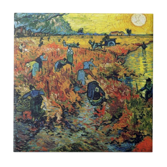 Vincent Van Gogh - Vinhedo Vermelho em Arles Pintu (Frente)