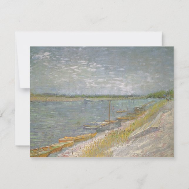 Vincent van Gogh - Vista de um rio com Barcos Rema (Frente)