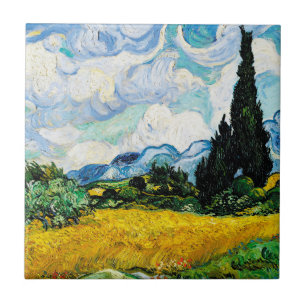 Vincent Van Gogh Wheat Field com Cyprestes