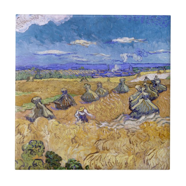 Vincent van Gogh - Wheat Stacks with Reapers (Frente)