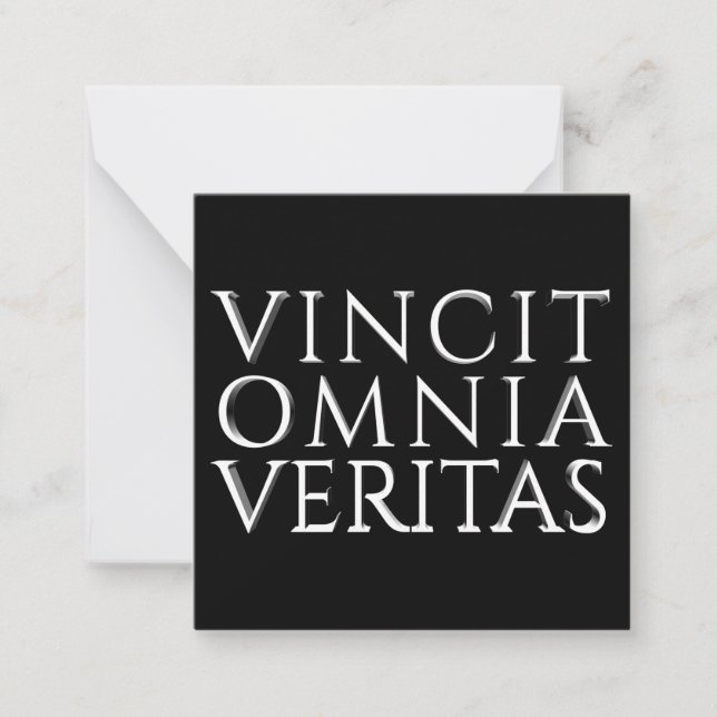 VINCIT OMNIA VERITAS - Cartão de Nota Leve (Frente)