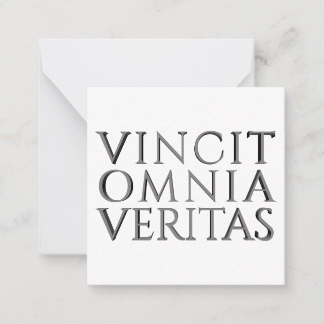 VINCIT OMNIA VERITAS - Cartão de Nota Leve (Frente)