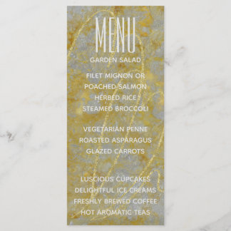 Vinculação prata de menu de casamento