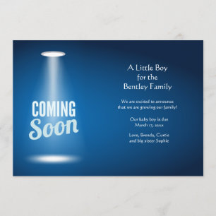 Vinda logo anúncio da gravidez do menino