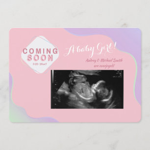 Vinda logo anúncio do rosa da gravidez da foto