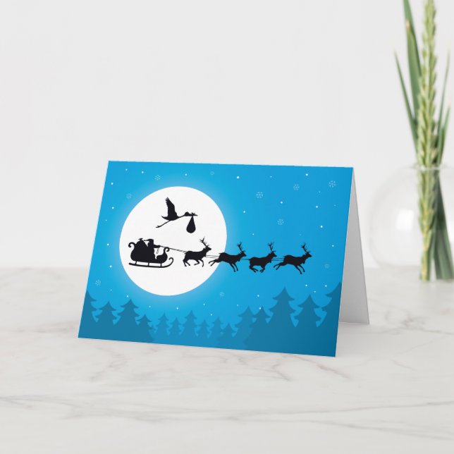 Vindo à Cidade Gravidez Cartões de Natal (Frente)