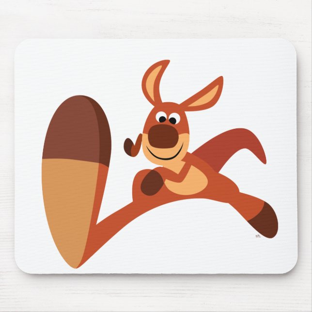 "Vindo!" Cartoon Bonito Kangaroo Mousepad (Frente)