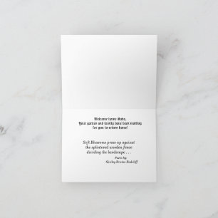 VINDO PARA CASA! Cartão Comemorativo Folha Dupla