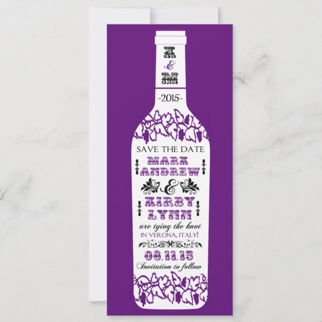 Vineyard Salve a Data Cartões de Casamento (Frente)