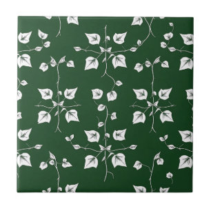 Vinha de hera vintage esboço botânico verde flores