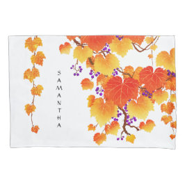 Vinha-de-vidro-queda Outono Folhas Douradas Laranj