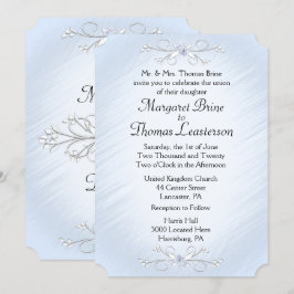 Vinhas Azuis Convites para Casamento 5" x 7"