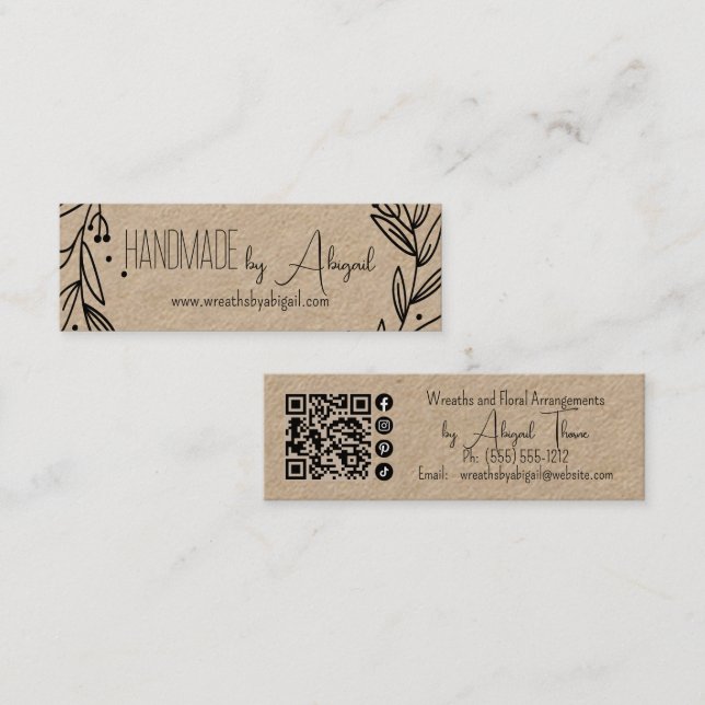 Vinhas De Fio Feitas À Mão | Cartão de visita arte (Frente/Verso)