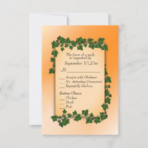 Vinhas no Outono Laranja RSVP com Entrada