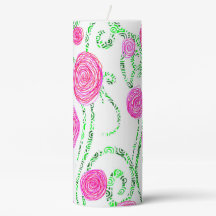 Vinhas Verdes e Flores Rosa