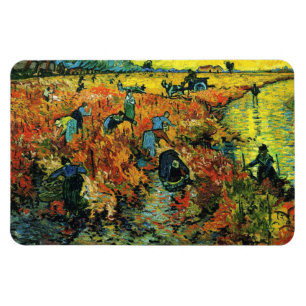 Vinhedos vermelhos de Van Gogh no ímã de Arles