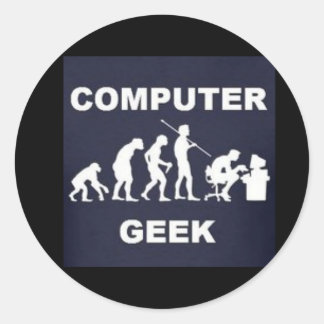 Vinheta da etiqueta do Geek do computador