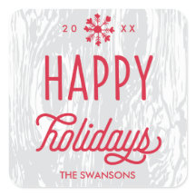 Vinheta de etiqueta de presente para feriados feli