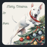 Vinheta de etiqueta para presente da árvore de Nat<br><div class="desc">Vinheta de etiqueta para presente da árvore de Natal e da Bull Terrier</div>