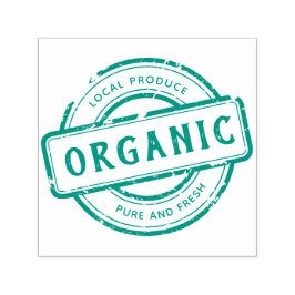 Vinheta do Círculo de Carimbo Orgânico Russo Verde