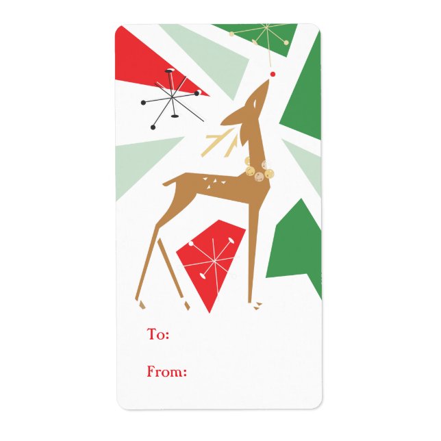 Vinheta do Pacote de Natal Retroativo | Etiqueta (Frente)