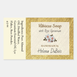 Vinheta Floral Dourada | Etiqueta