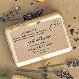 Vinheta Retangular de Etiqueta de Sabão de Caprino